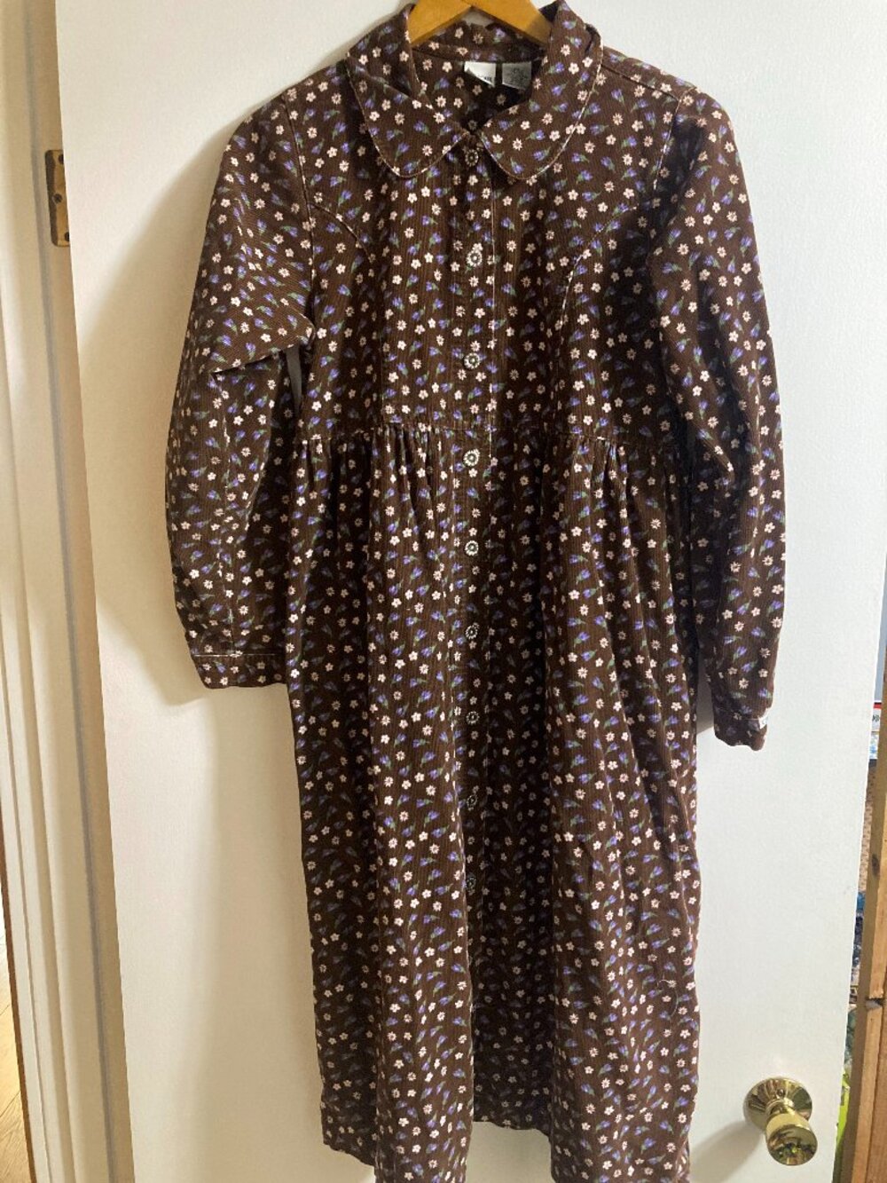 Girls 90's Cottagecore Corduroy Dress